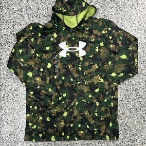 Under Armour Green and Brown Camo Pullover